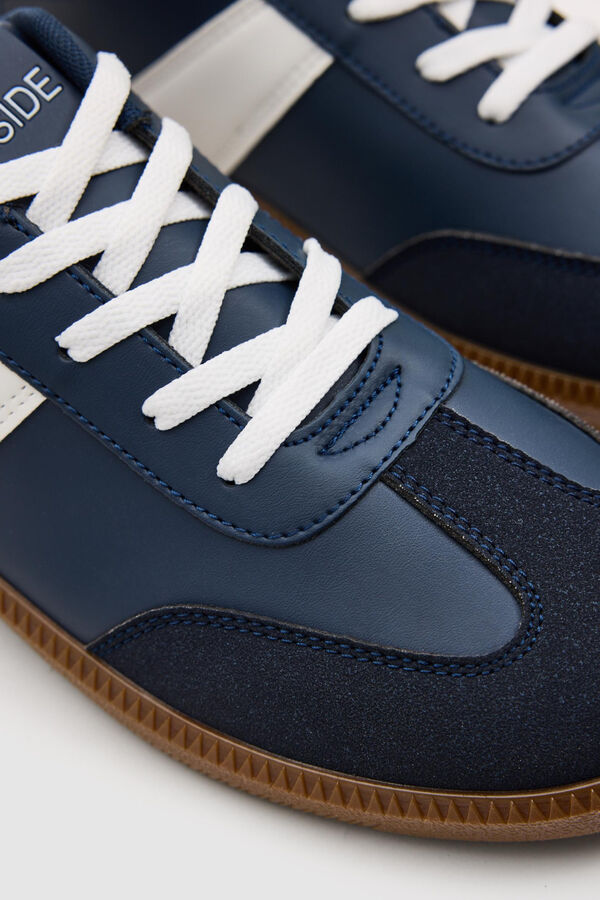 Inside Faux leather trainers blue