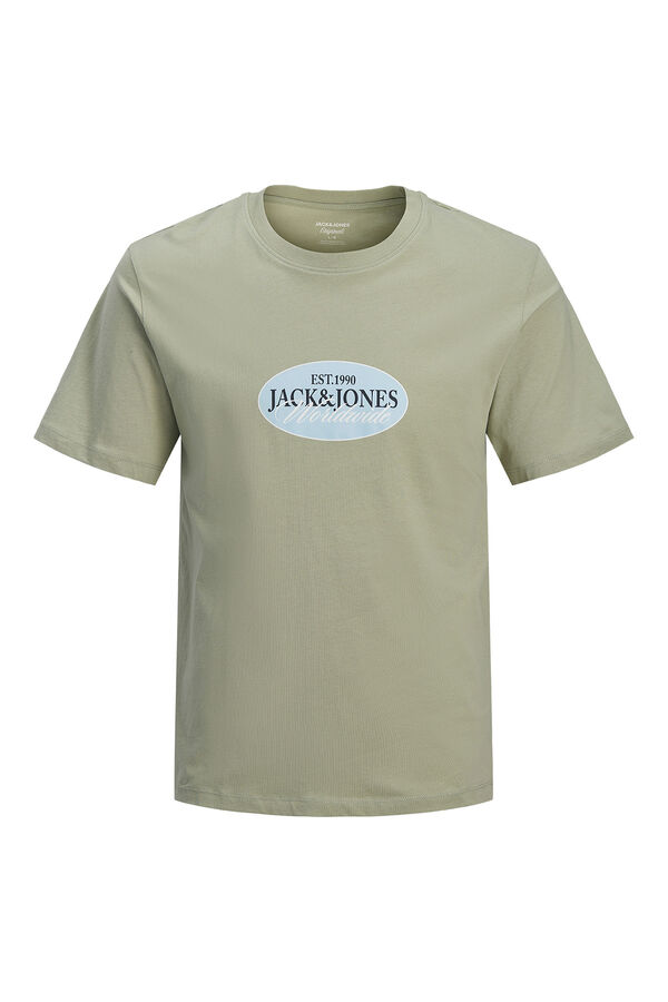 Jack & Jones Junior Camiseta b&aacute;sica logo verde