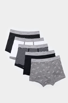 Springfield 5-pack white-to-black boxers black