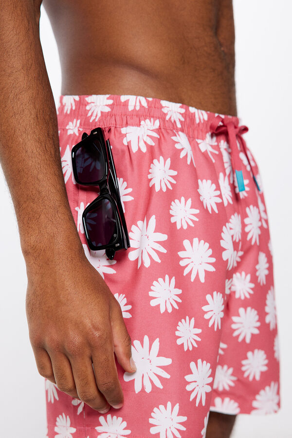 Springfield Floral print swim shorts rust