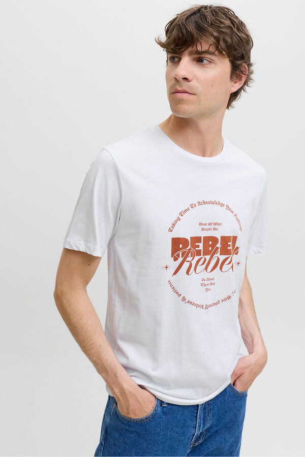 JJ REBEL Camiseta regular fit blanco