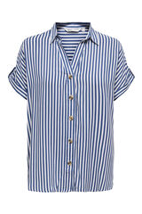 Only Flowy short sleeve shirt blue