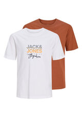 Jack & Jones Junior Pack 2 cotton T-shirts Braon