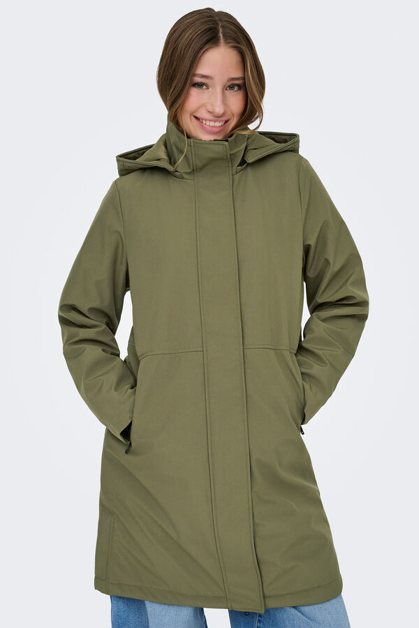 Only Short hooded parka grey