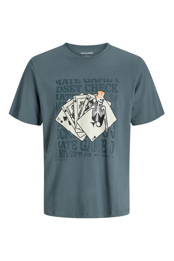 Jack & Jones Camiseta regular fit estampada gris