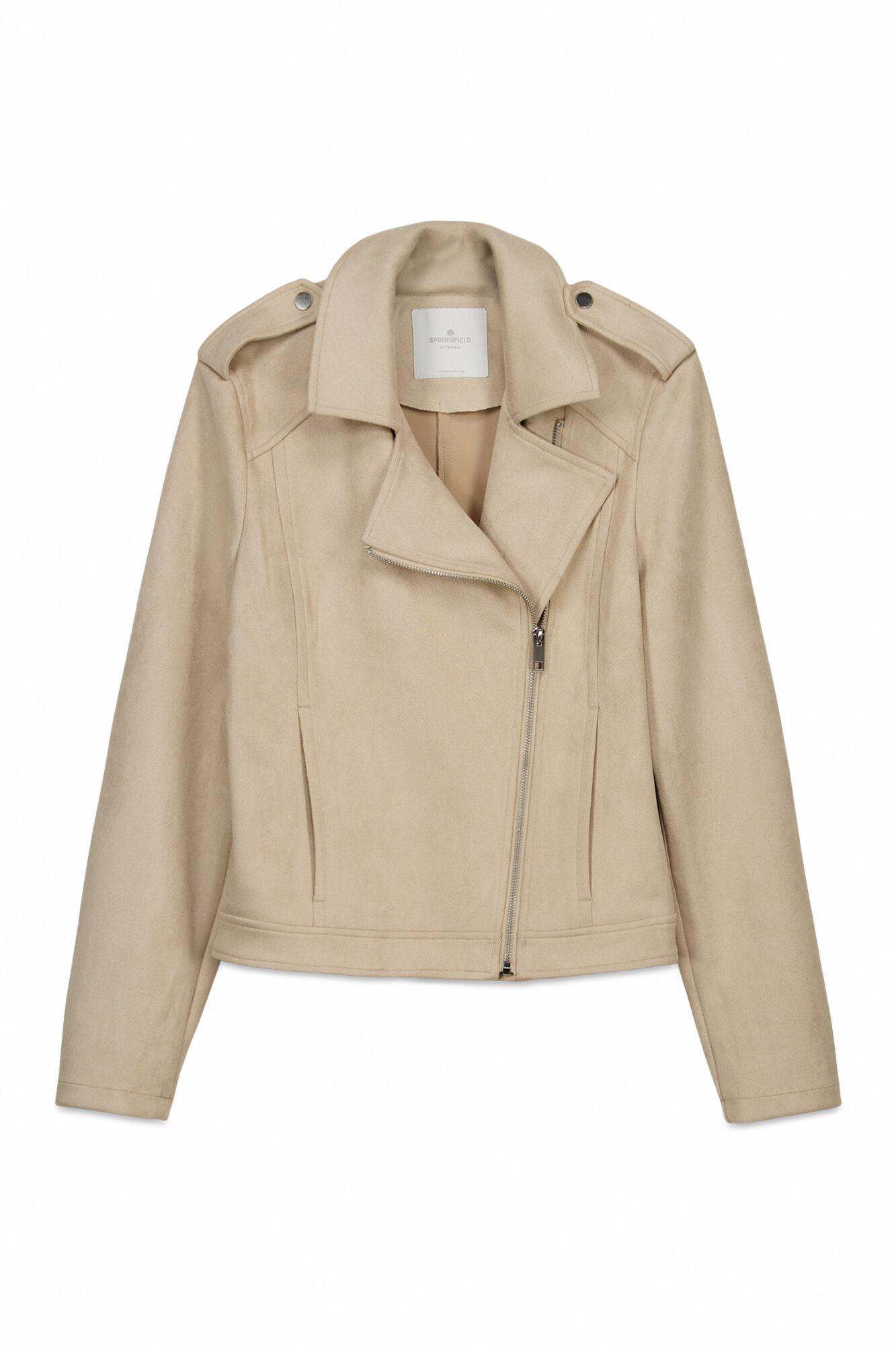 Springfield Suede jacket with shoulder loops