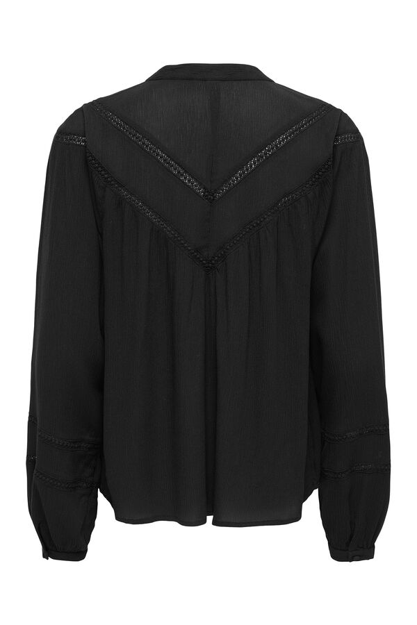 Only Camisa gola mao preto