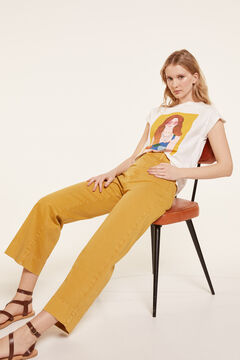 Springfield Coloured Culotte Jeans yellow