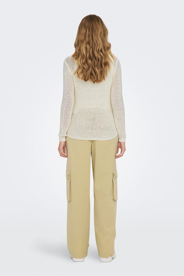 JDY Round neck jumper white