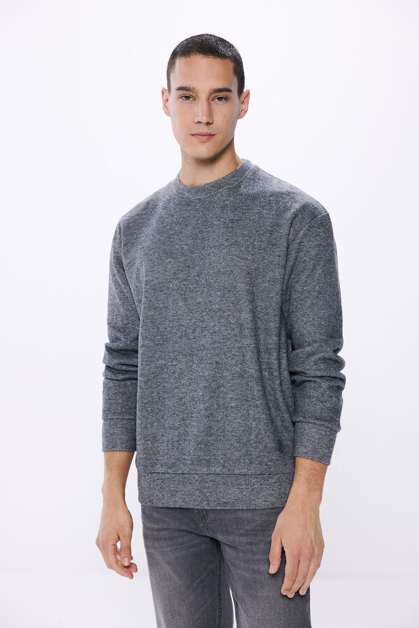 Springfield Textured sweatshirt grey