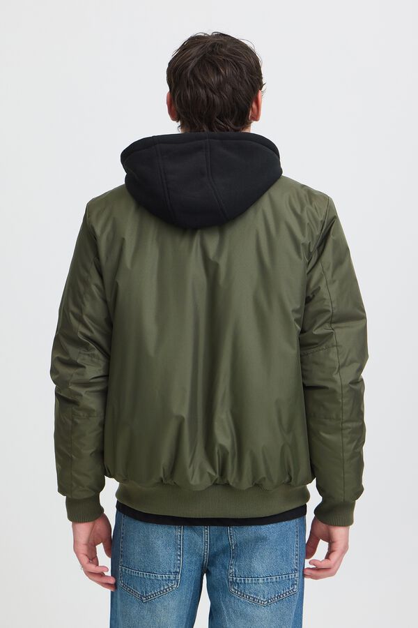 Blend Hooded bomber jacket beige