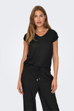 Only Camiseta manga corta de lurex