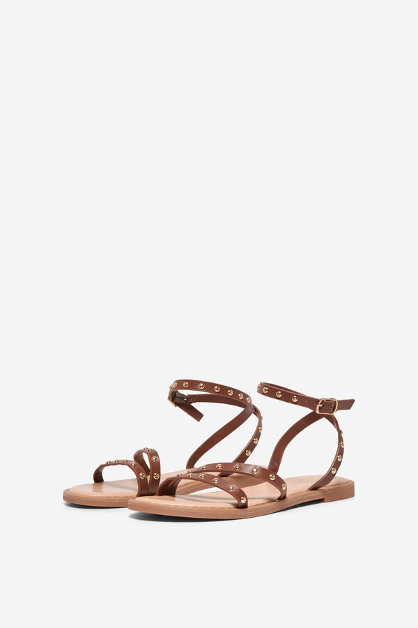 Only Studded flat sandal nude