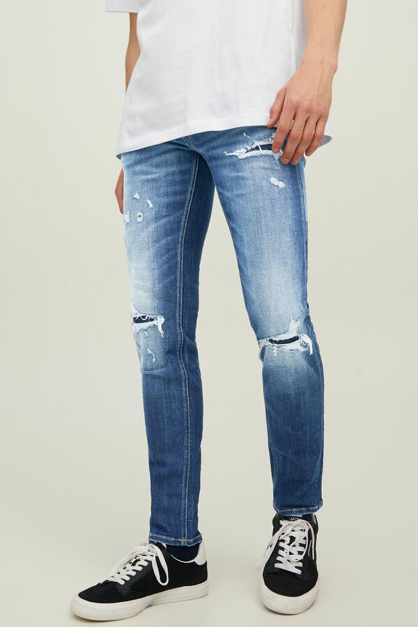 Springfield Liam distressed jeans bleuté