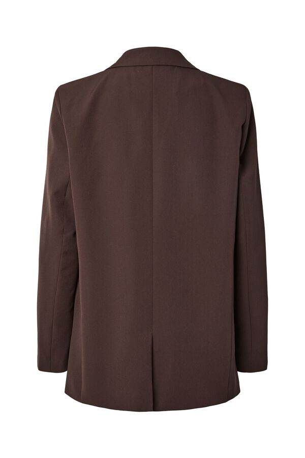Pieces Oversized blazer without buttons brown