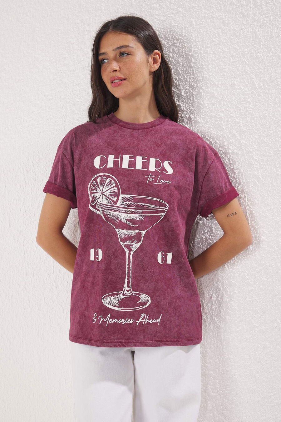 Camiseta oversize manga corta