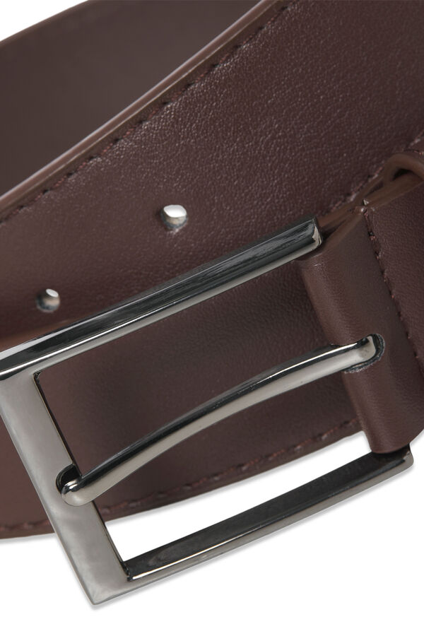 Jack & Jones Faux leather belt nude