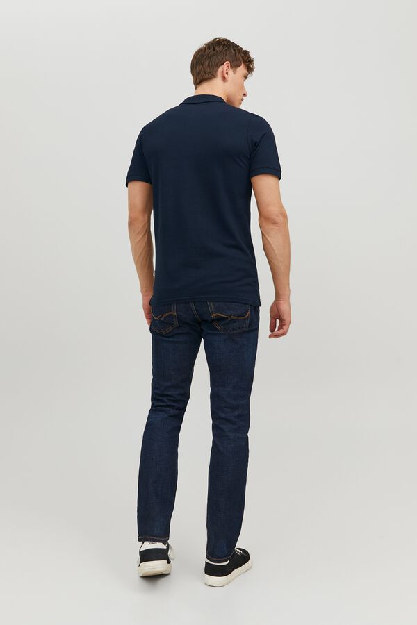 Jack & Jones Polohemd Slim Piqu&eacute; Blau