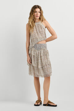 Pepe Jeans Falda midi volante asim&eacute;trico