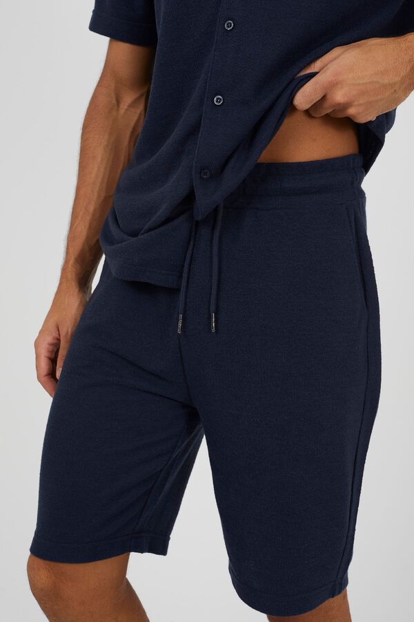 Brave Soul Textured shorts blue