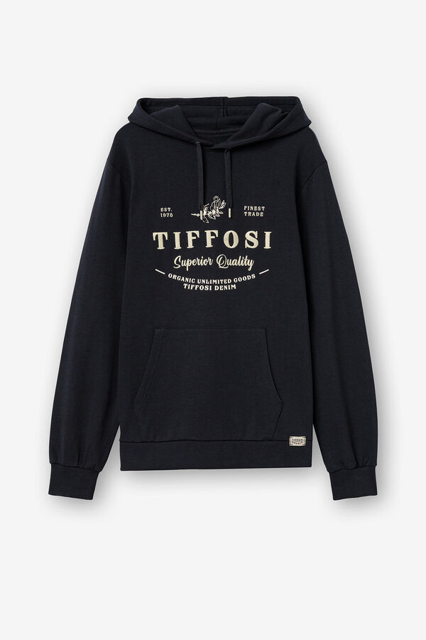 Springfield Hoodie with front print and embroidery mornarskoplava