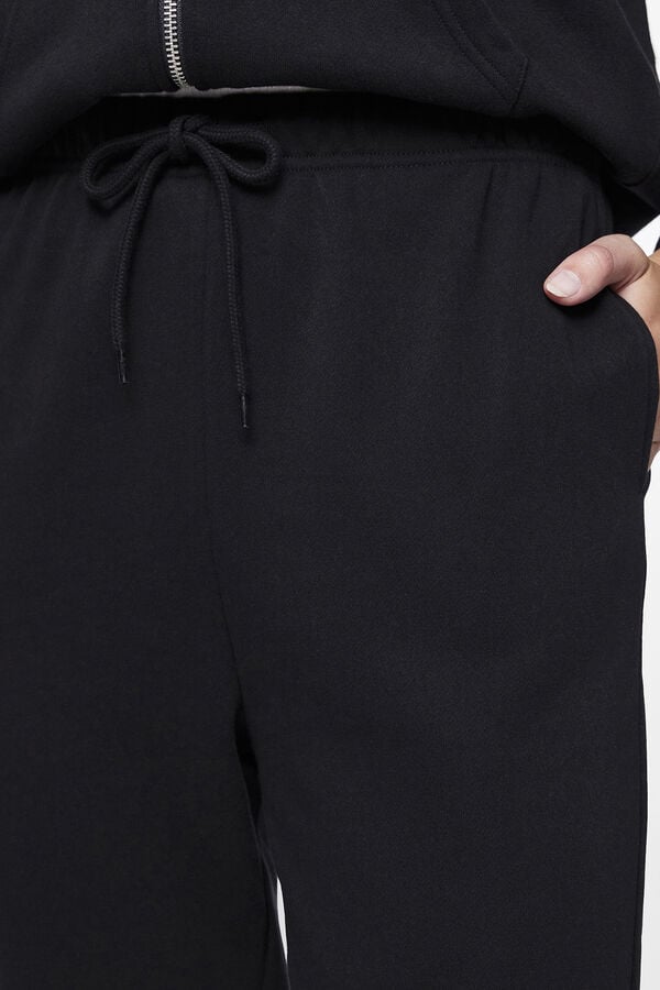 Springfield Plush jogger trousers black