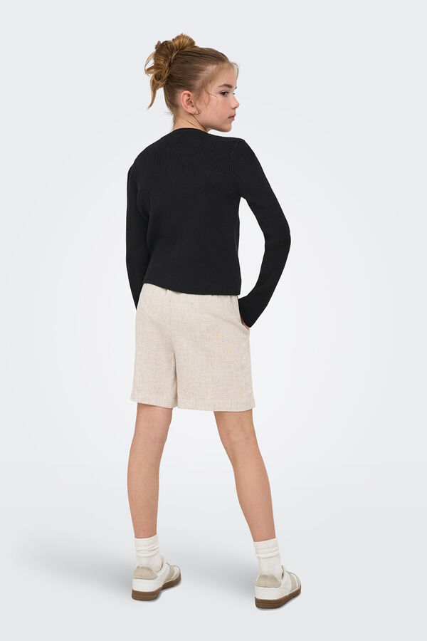 Only Girls Soft round neck cardigan noir