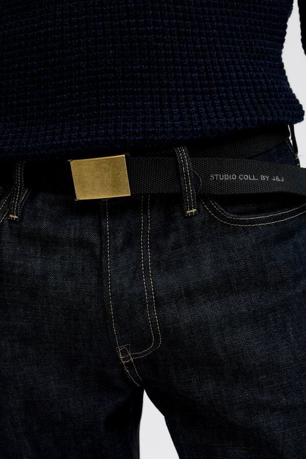 Jack & Jones Cintur&oacute;n cinta ajustable negro