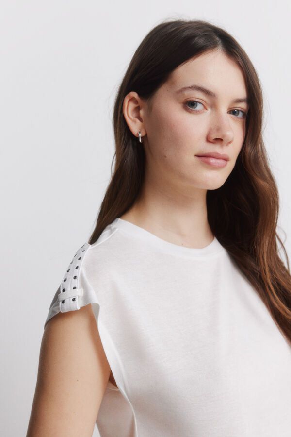 Springfield Osnovna majica sa nitnama Bež