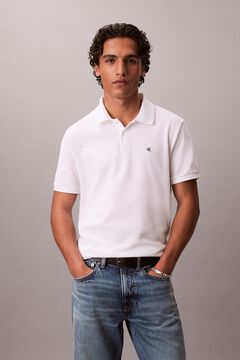 Calvin Klein Polo em piqu&eacute; monograma