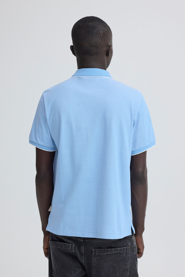 Blend Piqu&eacute; regular polo shirt blue