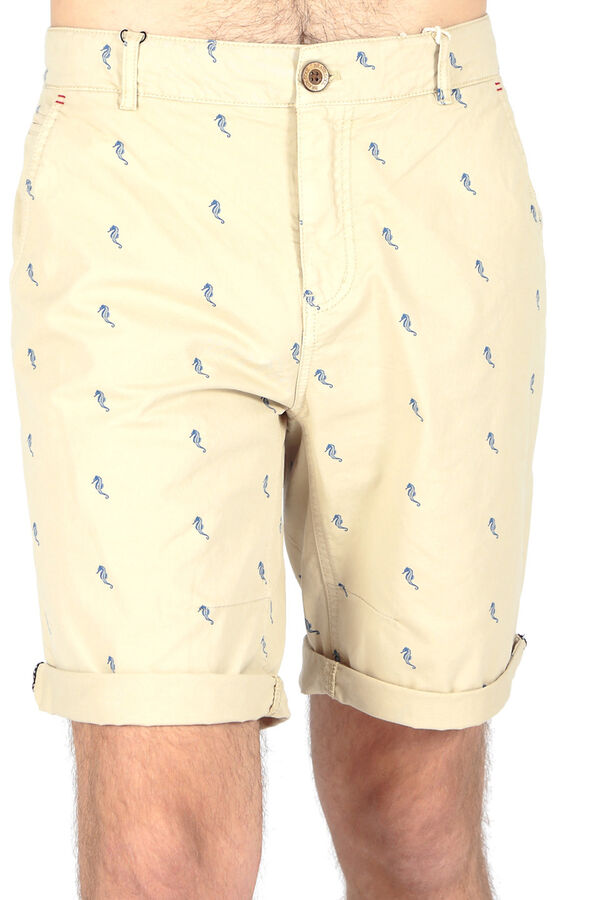Springfield Shorts mit Seepferdchen-Print braun