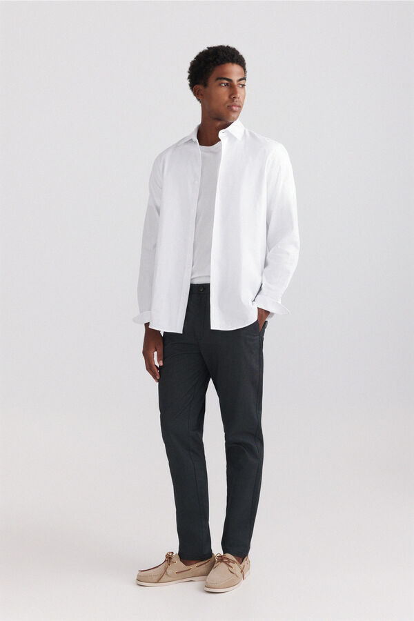 Springfield Bicolour structure comfort fit chinos grey