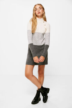 Springfield Crochet T-shirt with straps and ruffles grey mix