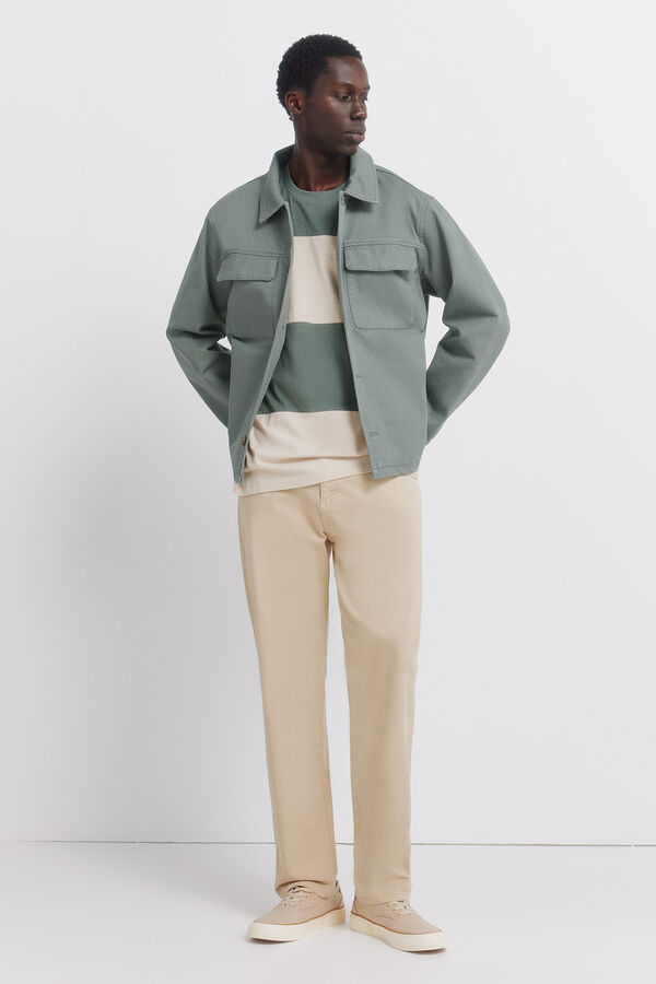 Springfield Colour block T-shirt green