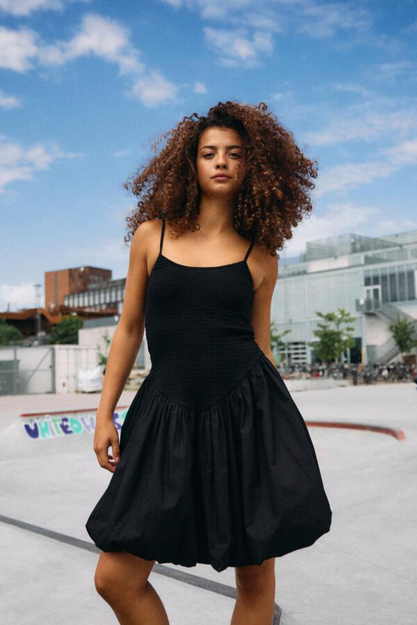 Noisy May Vestido corto con falda balloon negro