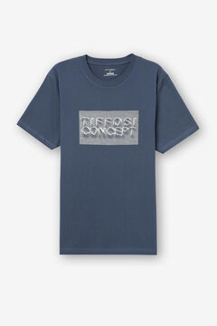 Springfield Camiseta con Estampado Frontal azul