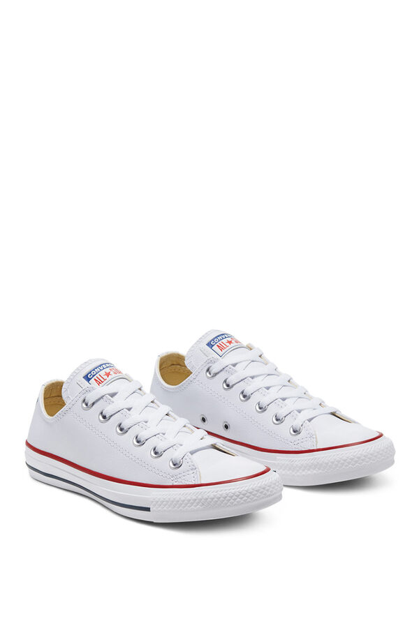 Converse Chucks-Sneaker aus Leder Wei&szlig;