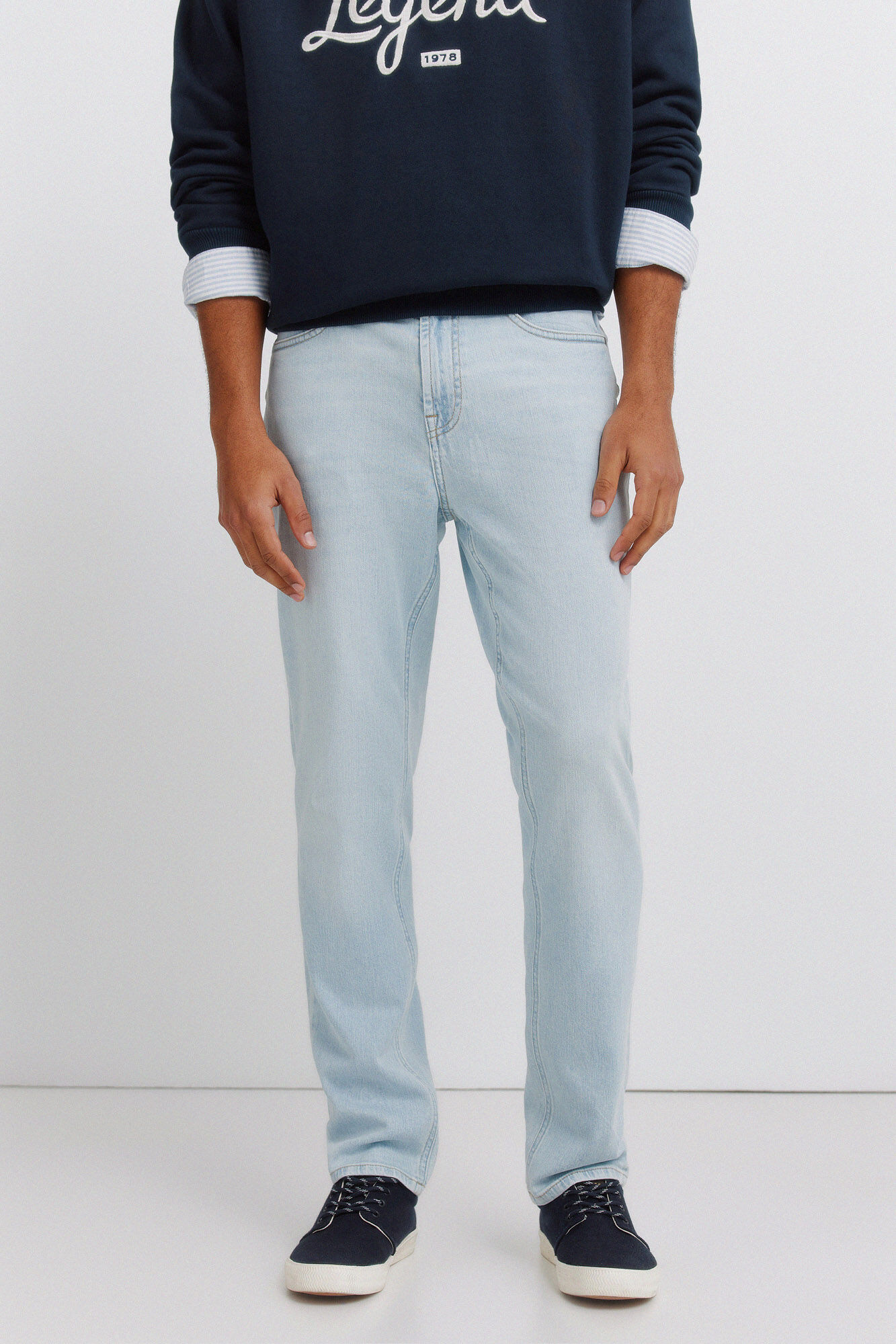 Springfield Light wash ultralight slim fit jeans