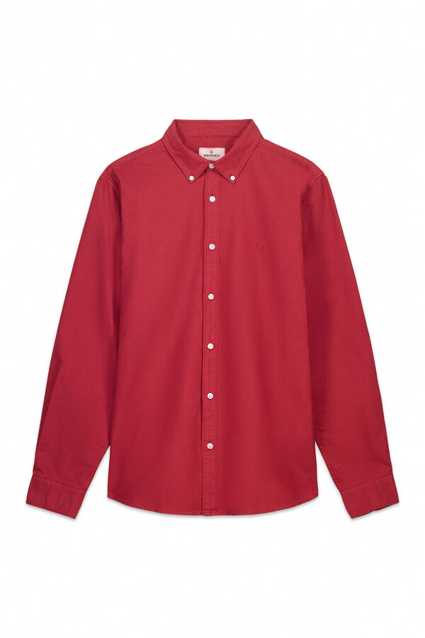 Springfield Garment dyed oxford shirt red