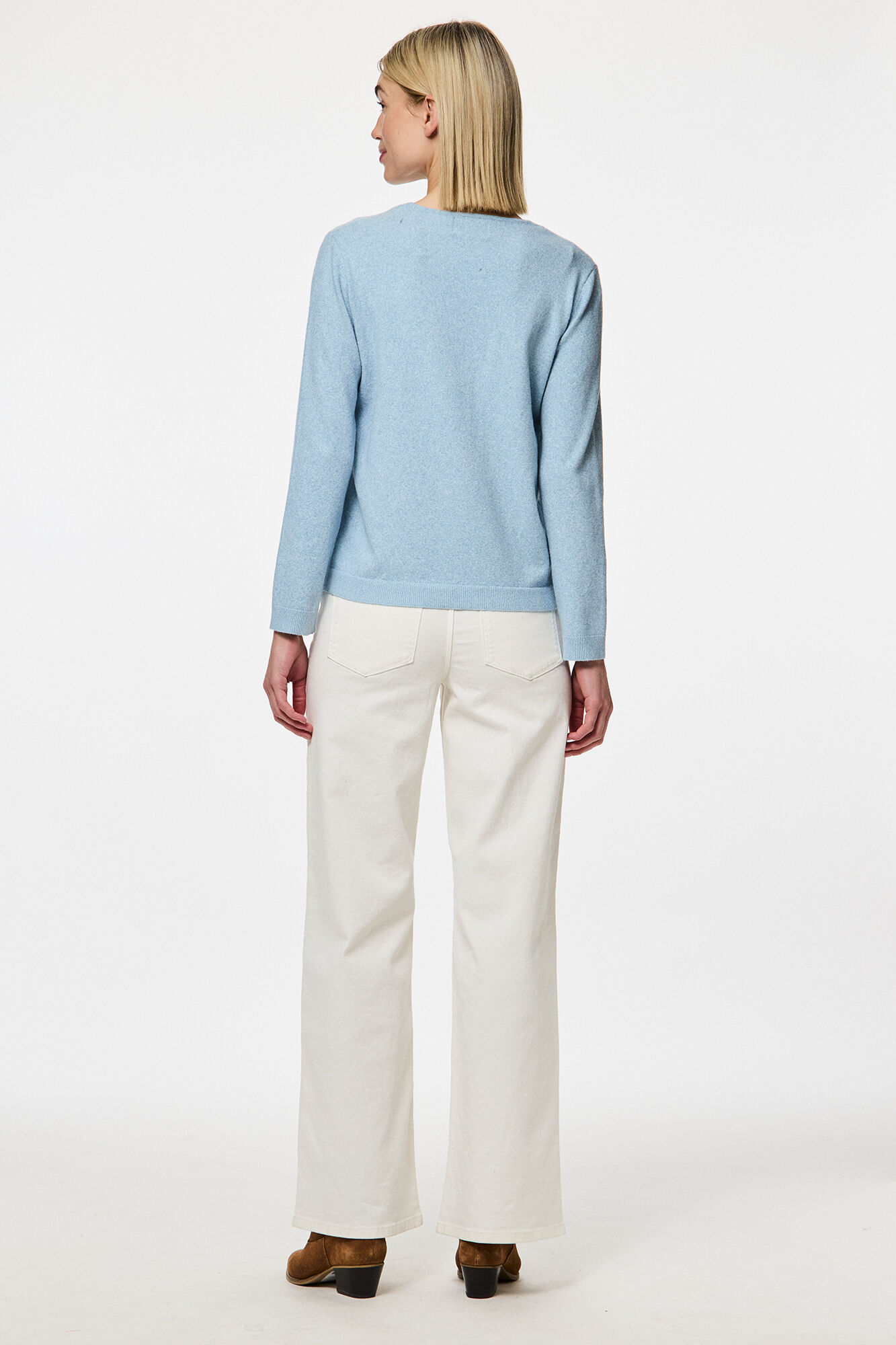 Pieces Einfacher V-Ausschnitt-Pullover