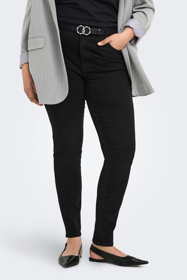 Only Carmakoma Jeans skinny talla grande negro