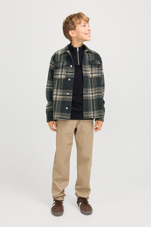 Jack & Jones Junior Jersey con cuello cremallera negro