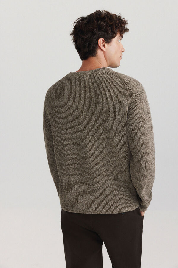 Springfield Henley neck jumper nude