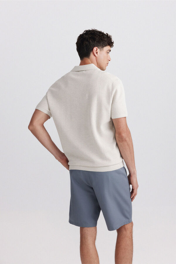 Springfield Moulinee structure polo shirt grey