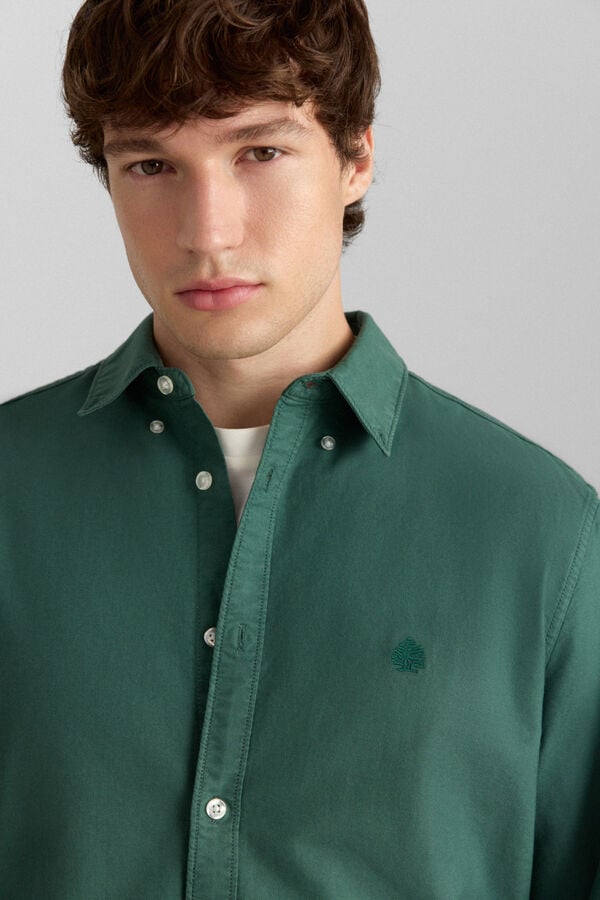 Springfield Garment-dyed oxford shirt green
