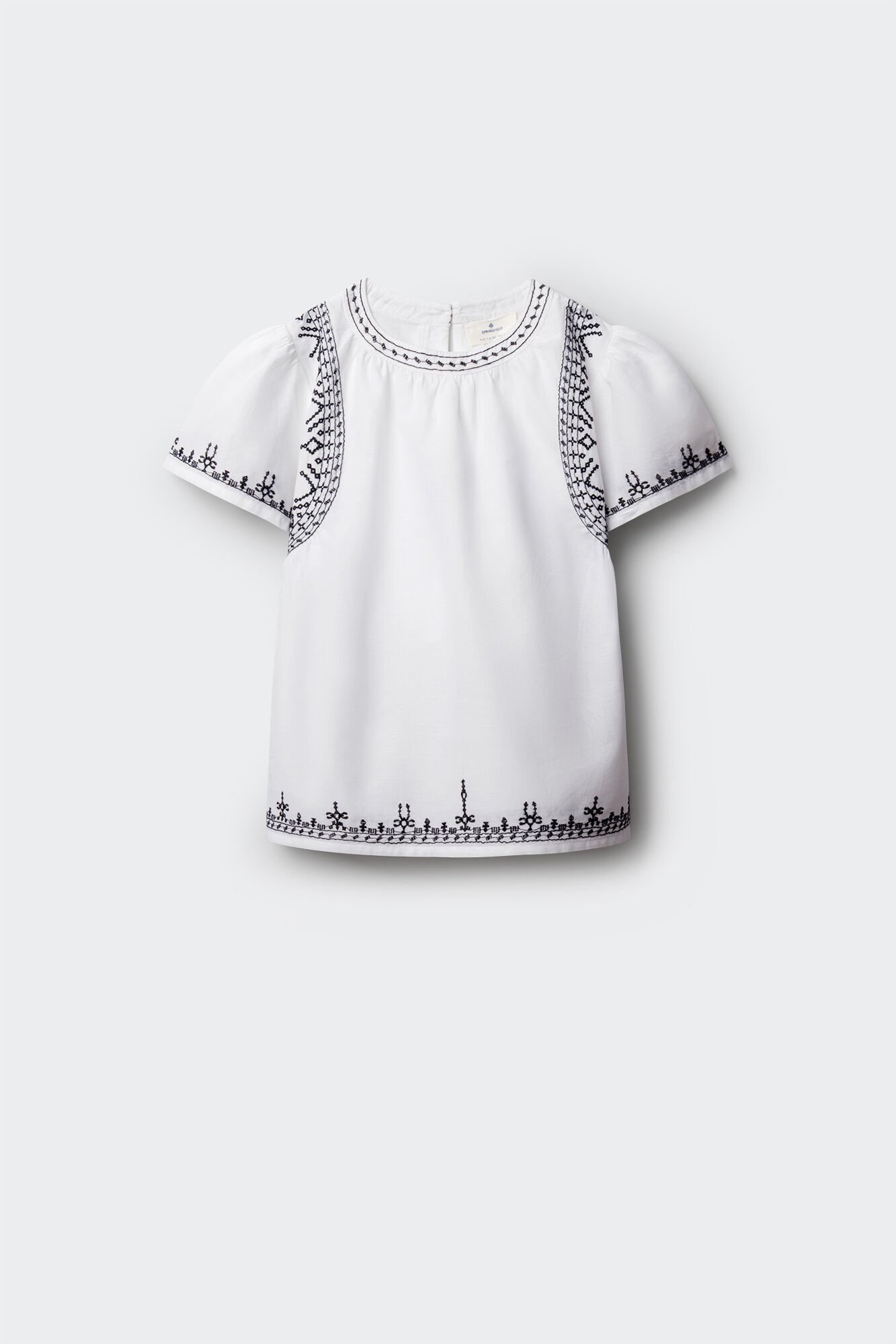 Springfield Kids Blusa blanca bordados ni&ntilde;a