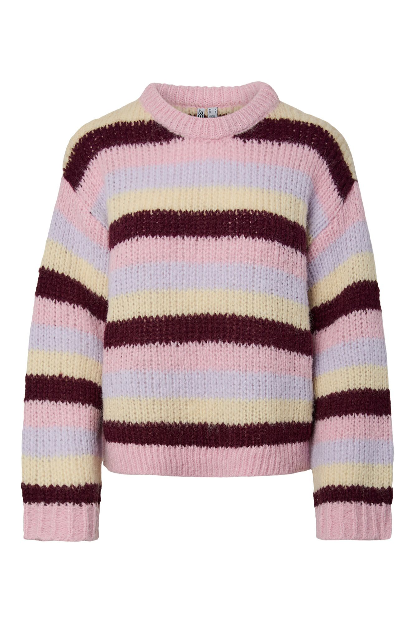 Pieces Grober Strickpullover mit Rundhalsausschnitt