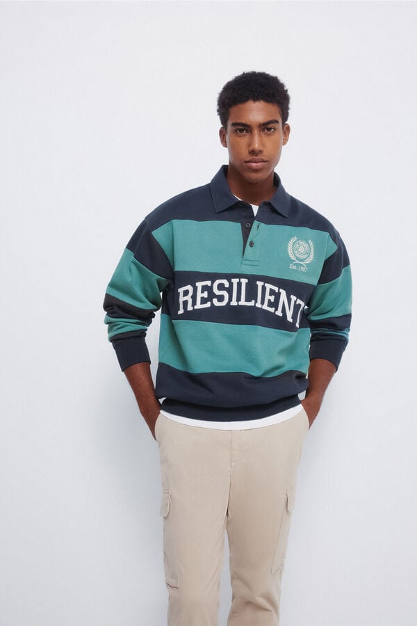 Springfield Polo shirt sweatshirt cuts green