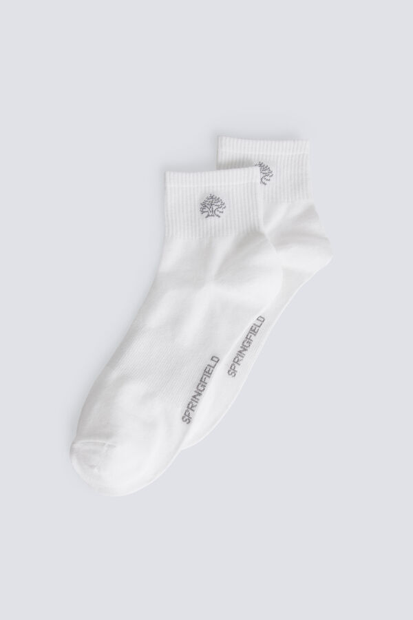 Springfield Ribbed ankle sock white